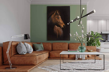 Original painting of horse shown in situ