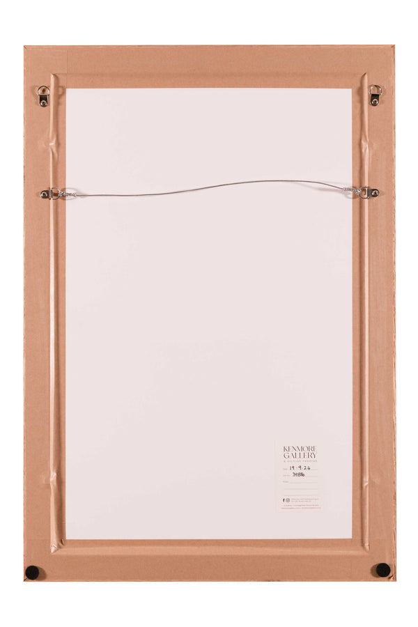 Back of the framed original painting 'Crimson Rosella' by Swapnil Nevgi