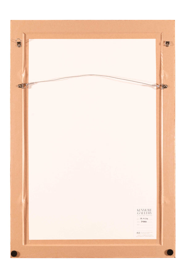 Back of the framed painting 'It's Crunchy' by Swapnil Nevgi