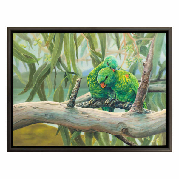 original painting Exclusive groomer full view with the black frame