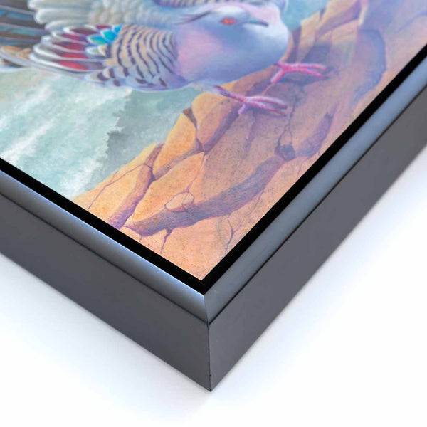 Side of the black frame used on original painting break free