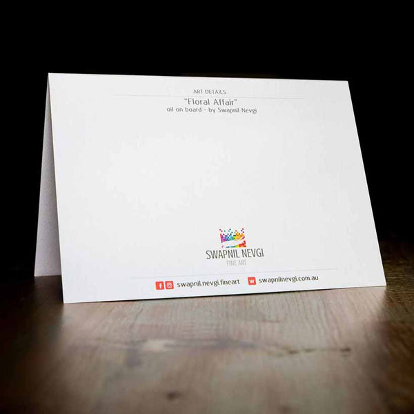 greeting card back - Floral Affair - by Swapnil Nevgi Fine Art