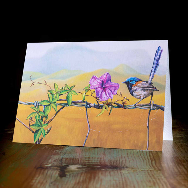 Greeting card - made from art print of my original art - Floral Affair - by Swapnil Nevgi Fine Art