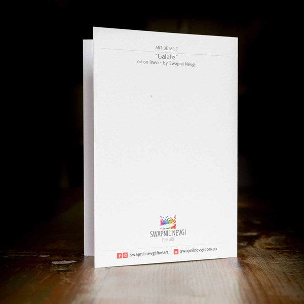 greeting card back - Galahs - by Swapnil Nevgi Fine Art