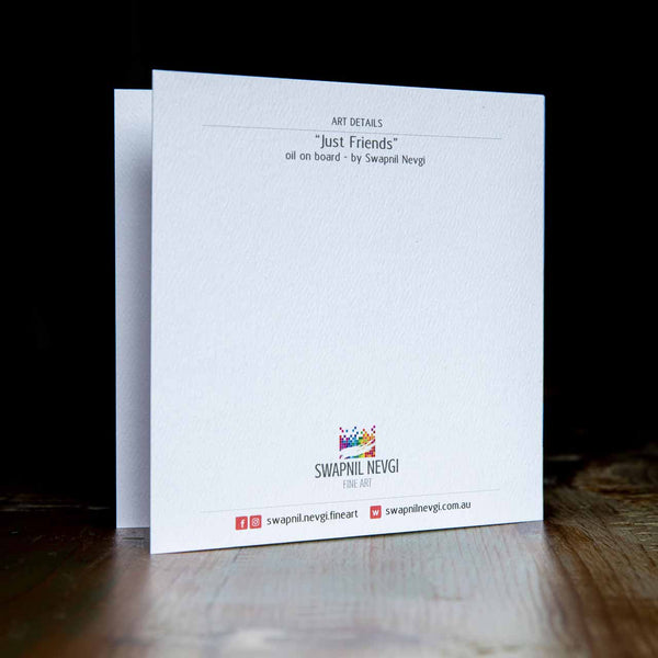 greeting card back - Just Friends - by Swapnil Nevgi Fine Art