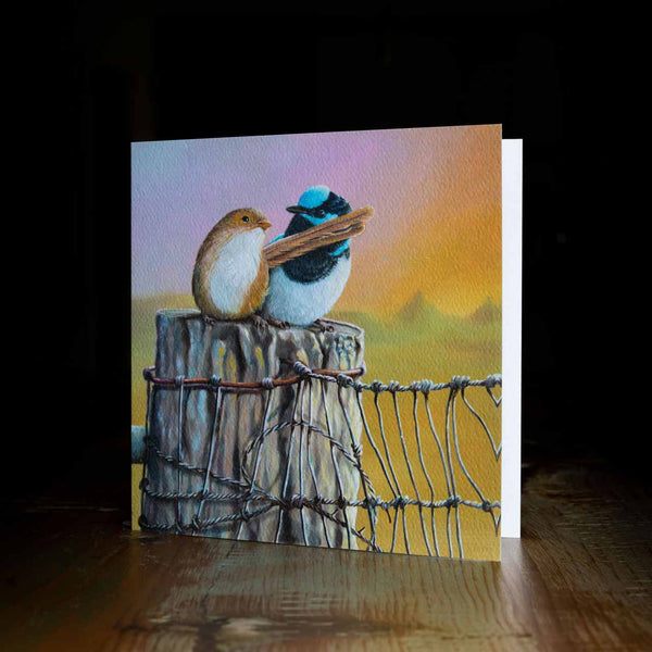 Greeting card - made from art print of my original art - Just Friends - by Swapnil Nevgi Fine Art