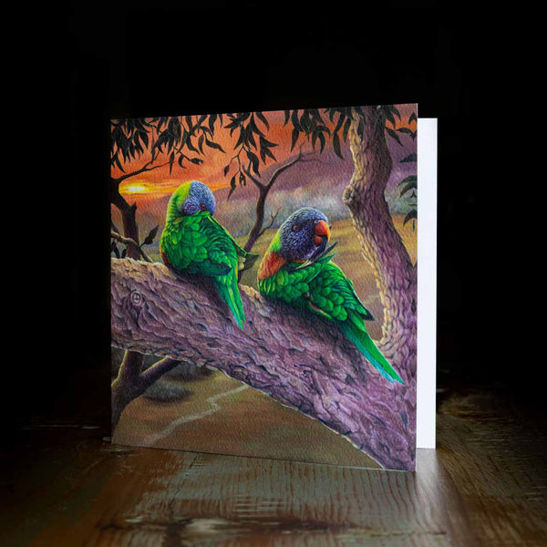 Greeting card - made from art print of my original art - Morning Chores - by Swapnil Nevgi Fine Art