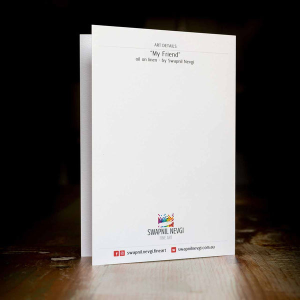 greeting card back - My Friend - by Swapnil Nevgi Fine Art