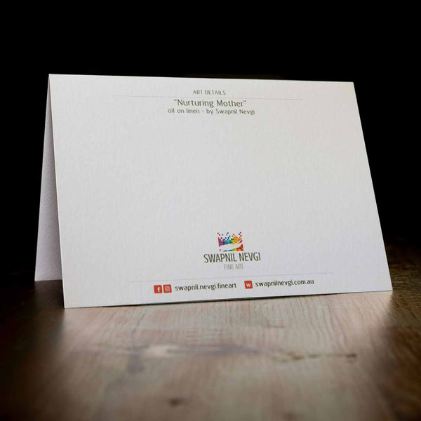 greeting card back - Nurturing mother - by Swapnil Nevgi Fine Art