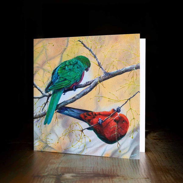 Greeting card - made from art print of my original art - The Royals - by Swapnil Nevgi Fine Art