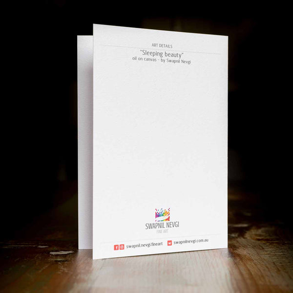 greeting card back - sleeping beauty - by Swapnil Nevgi Fine Art
