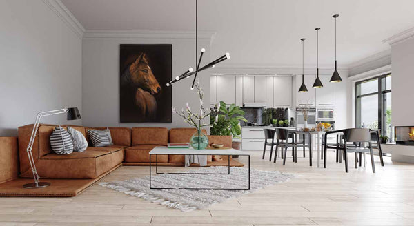 Original painting Le Magnifique shown in room like setting for better understanding