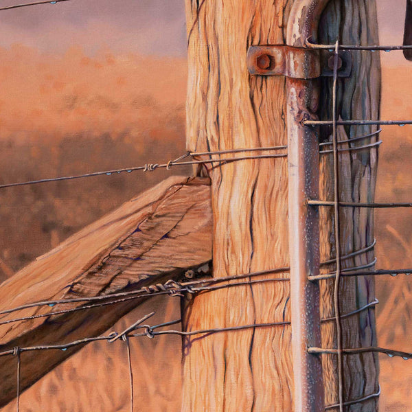 close up of the post in galah original painting by Swapnil Nevgi