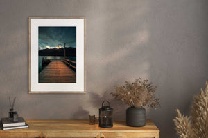 Glenorchy Pier photo wall art by Swapnil Nevgi shown in room setting