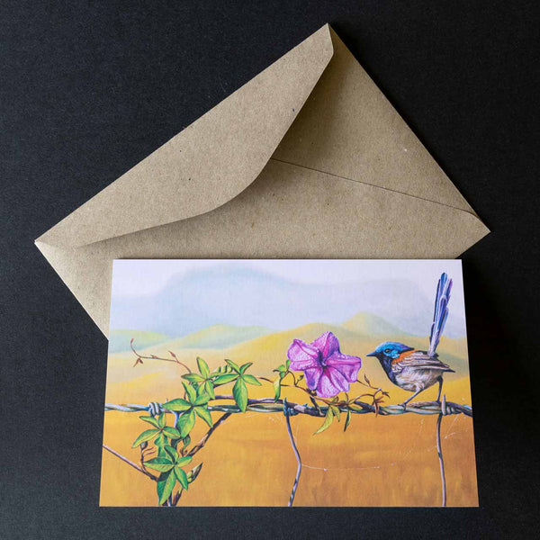 greeting card - floral affair shown with the envelope supplied - by Swapnil Nevgi Fine Art