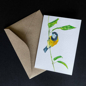 greeting card - golden whistler shown with the envelope supplied - by Swapnil Nevgi Fine Art
