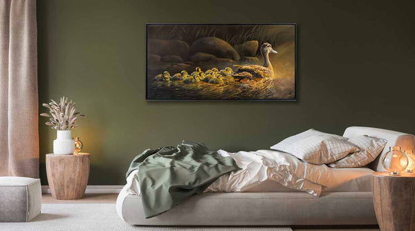 Original painting Nurturing Mother shown in room like setting to give better visualisation