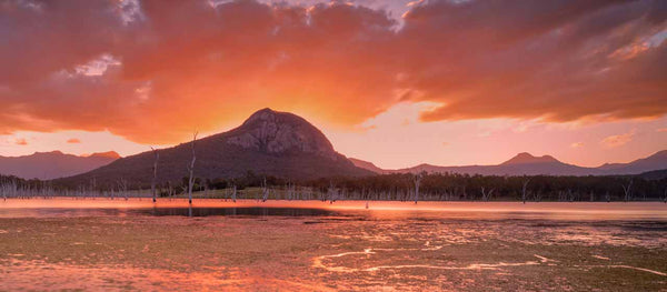 Fine art photography print of Lake Moogerah, QLD at sunset