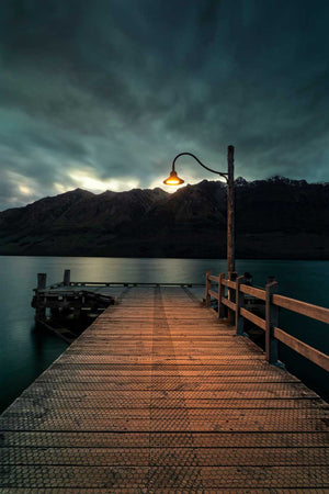 Photography print of the famous Glenorchy Pier at Glenorchy, in New Zealand - photographed by Swapnil Nevgi